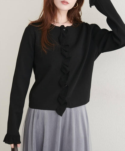 【natural couture】荷葉邊細節開衫