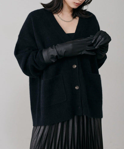 【LARUTA】狐狸毛羊毛蓬鬆開衫