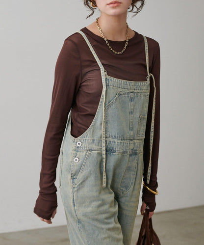 【LARUTA】網紗薄紗套頭衫