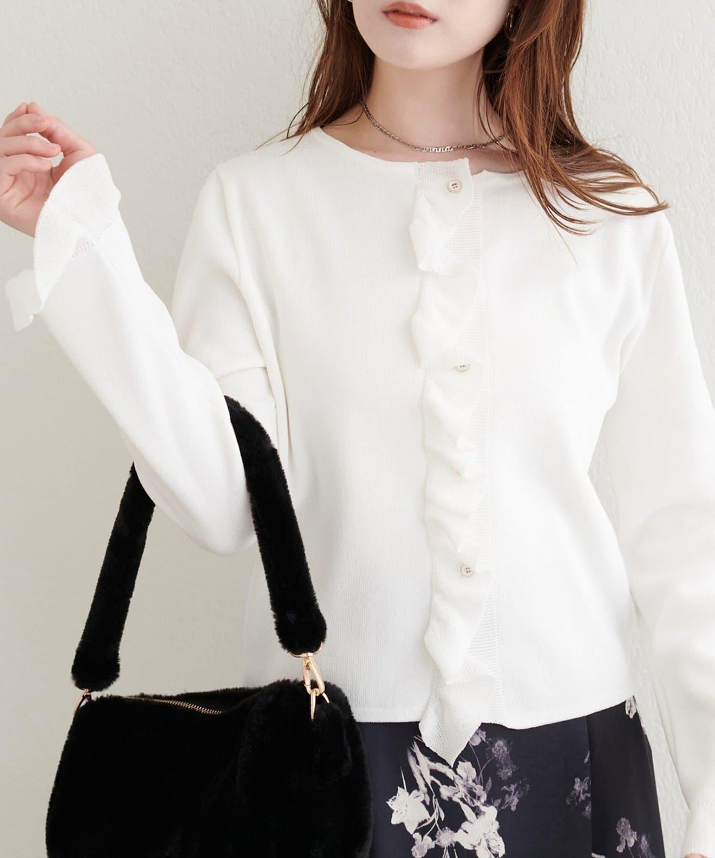 【natural couture】荷葉邊細節開衫