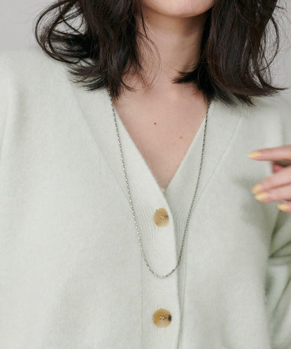 【LARUTA】狐狸毛羊毛蓬鬆開衫