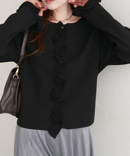 【natural couture】荷葉邊細節開衫