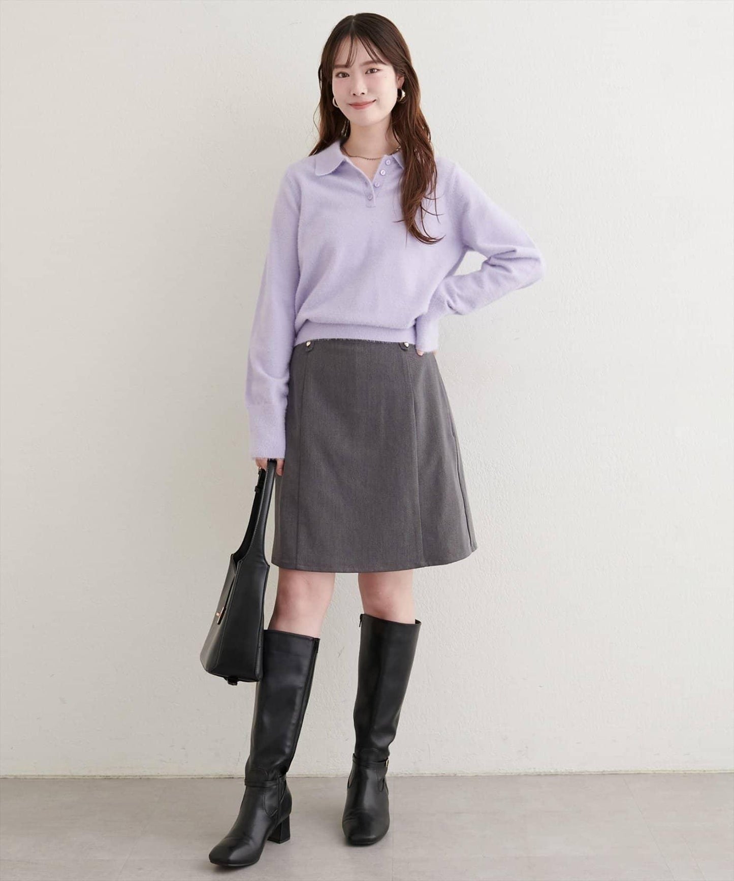 【natural couture】A字型闊腿短裙