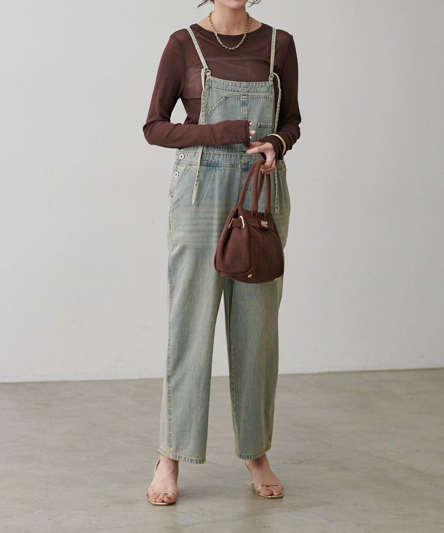 【LARUTA】網紗薄紗套頭衫