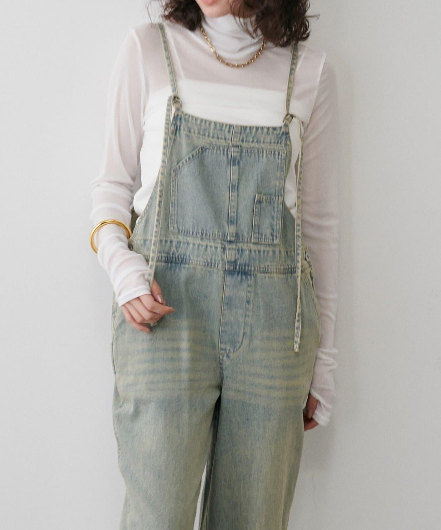 【LARUTA】網紗高領套頭衫