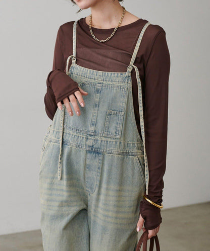 【LARUTA】網紗薄紗套頭衫