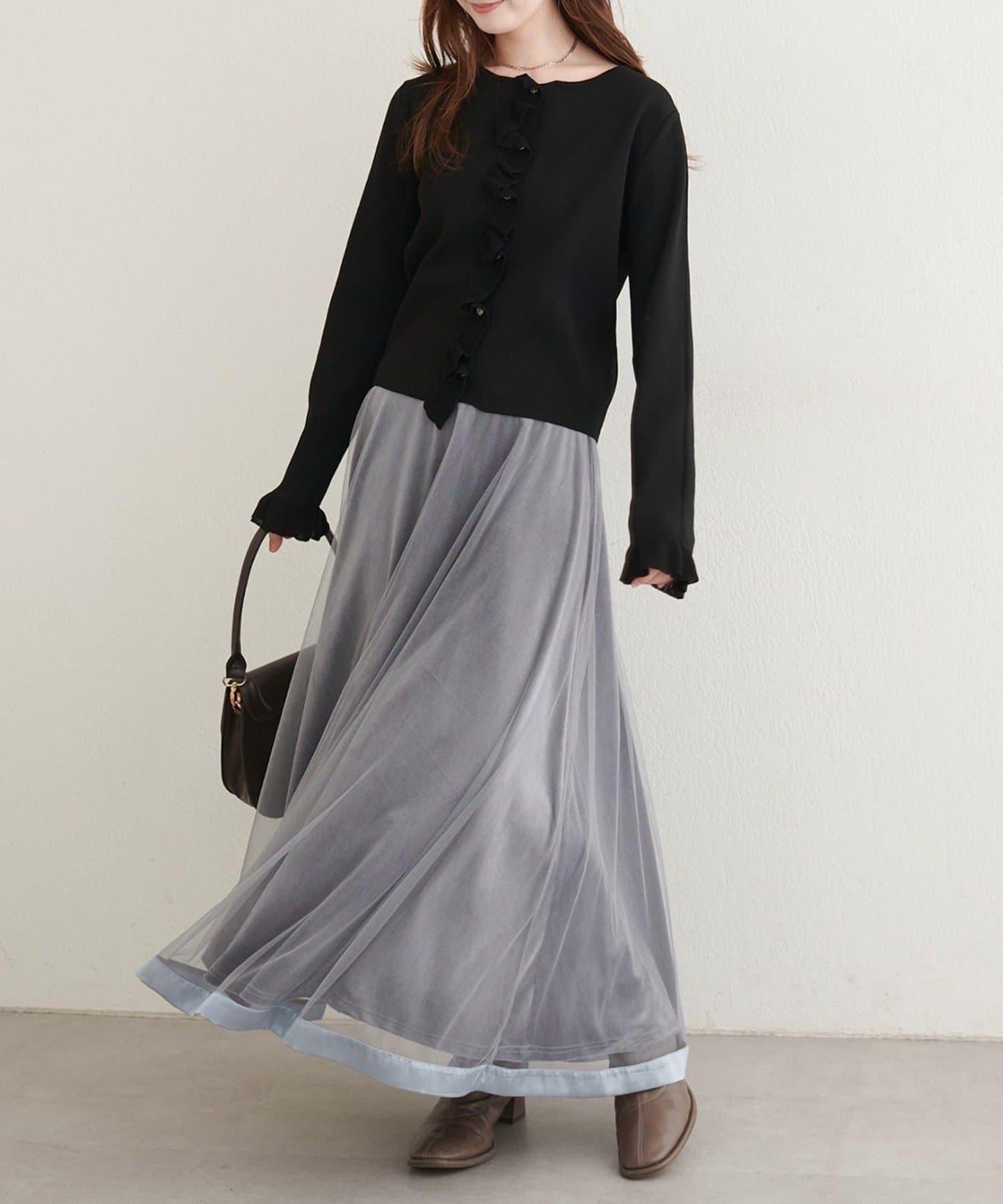 【natural couture】荷葉邊細節開衫