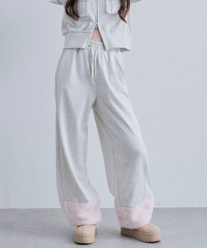 【OLIVE des OLIVE】帶毛絨裝飾衛褲