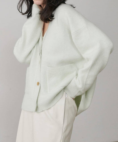 【LARUTA】狐狸毛羊毛蓬鬆開衫
