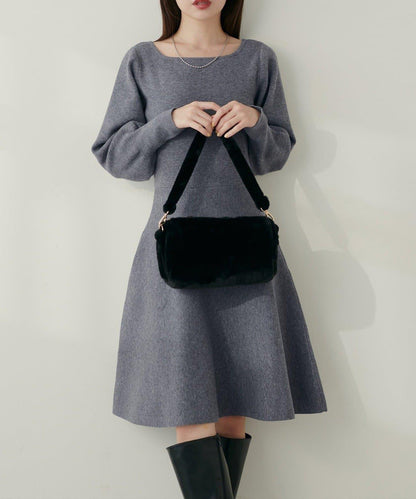 【natural couture】<ako>前後兩穿迷你連衣裙