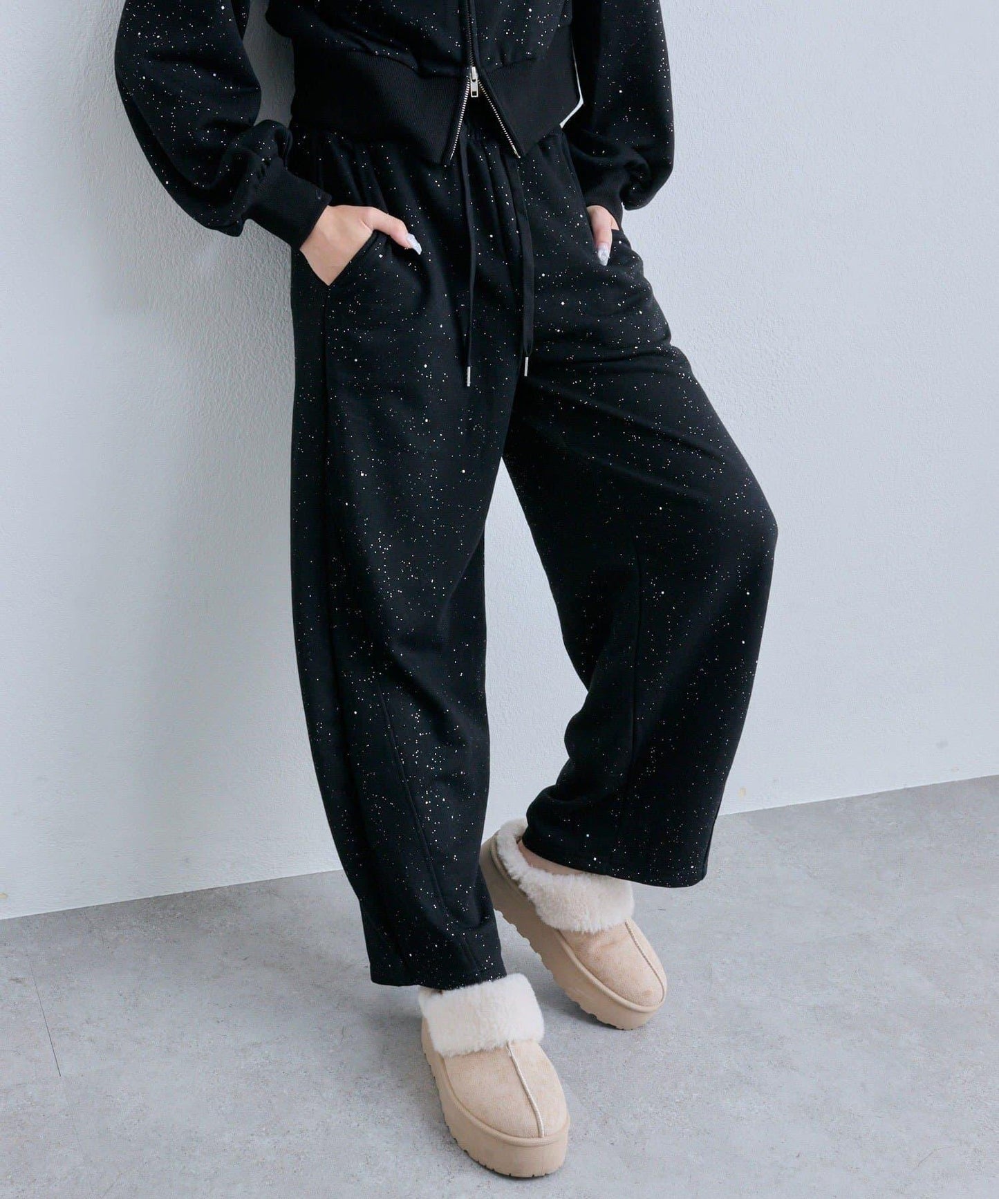 【OLIVE des OLIVE】帶毛絨裝飾衛褲