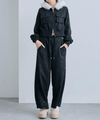 【OLIVE des OLIVE】帶毛絨裝飾衛褲