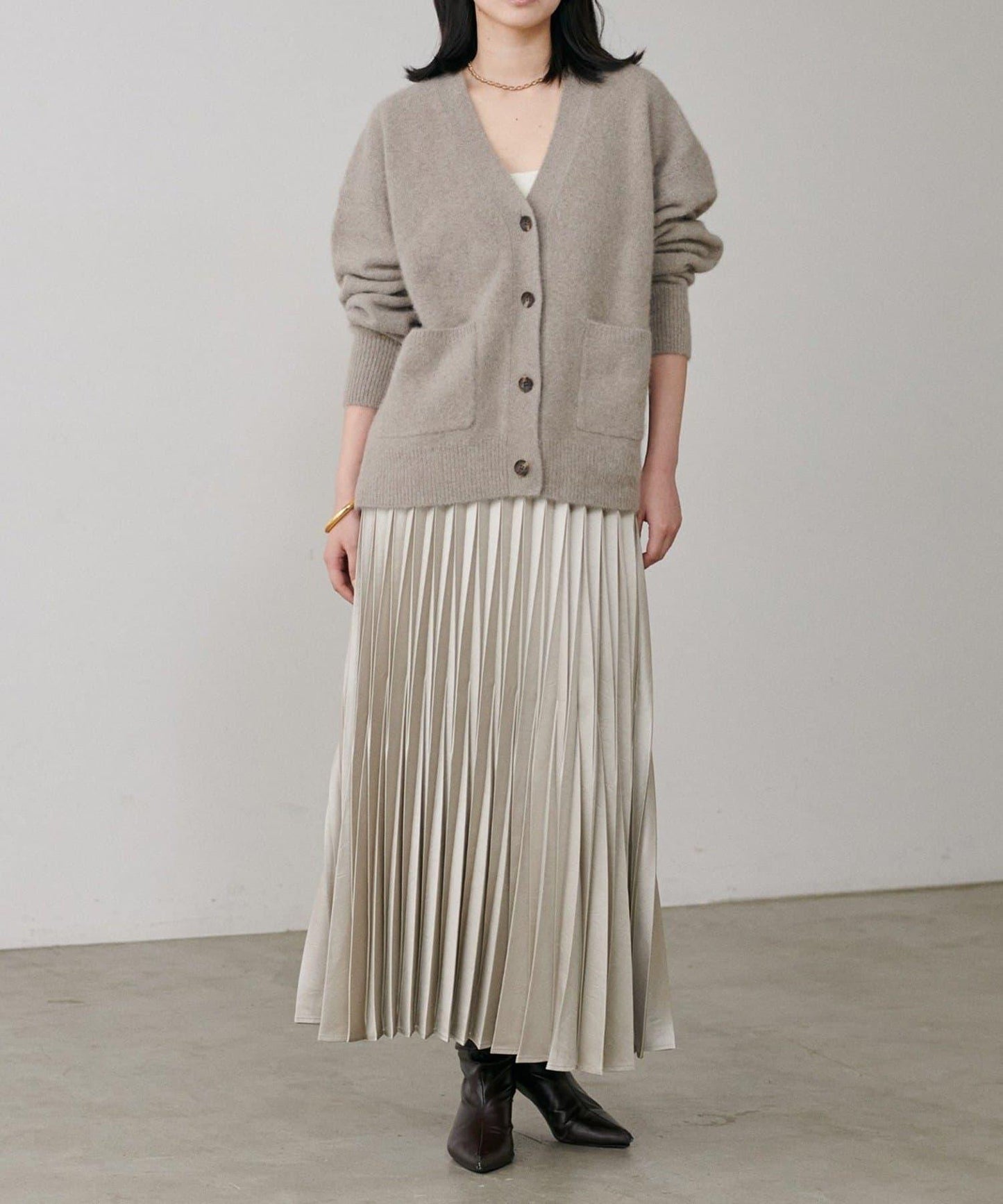 【LARUTA】狐狸毛羊毛蓬鬆開衫