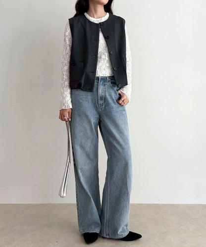 【套裝可搭配】無領馬甲