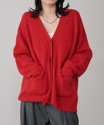 【LARUTA】狐狸毛羊毛蓬鬆開衫