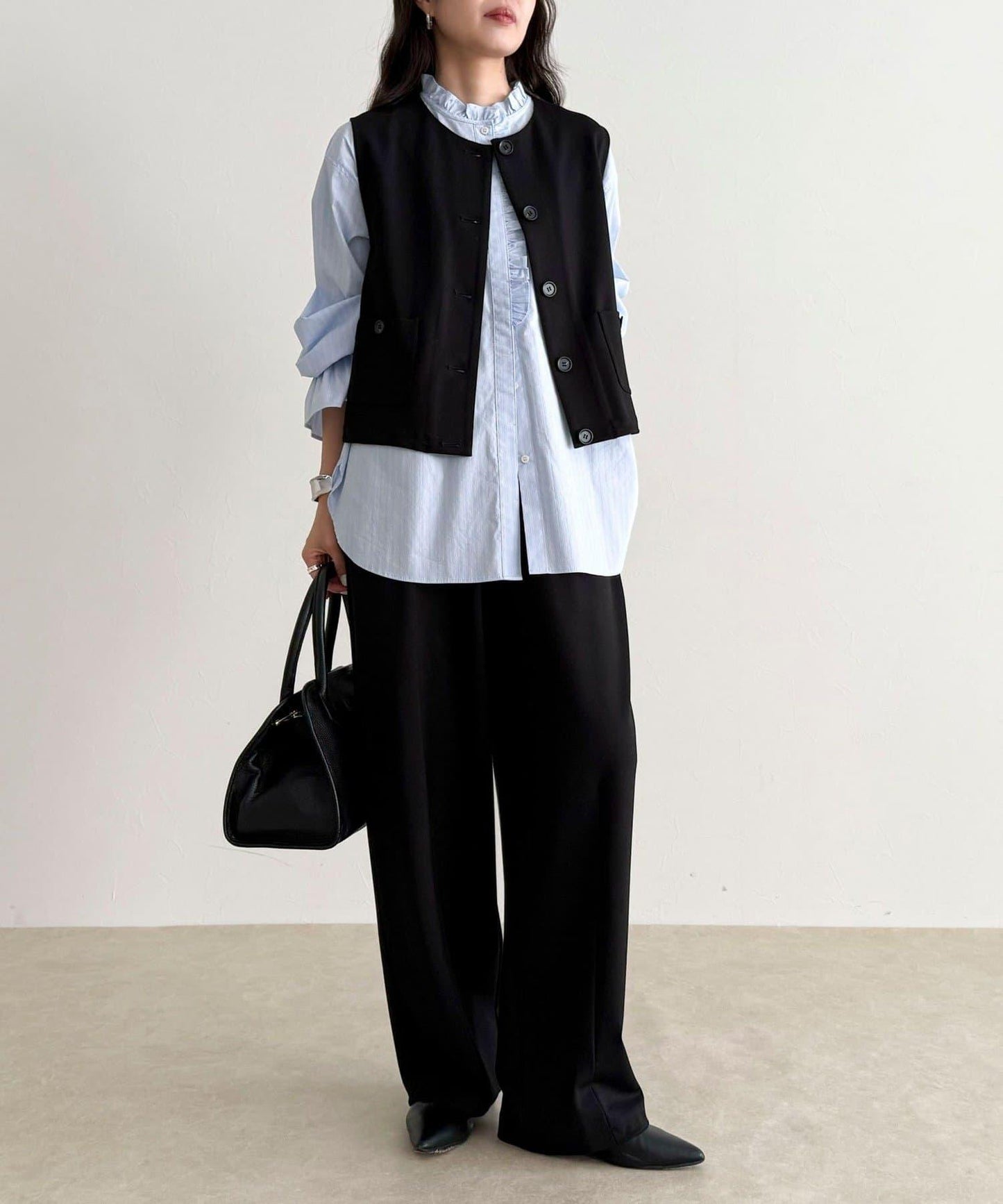 【套裝可搭配】無領馬甲