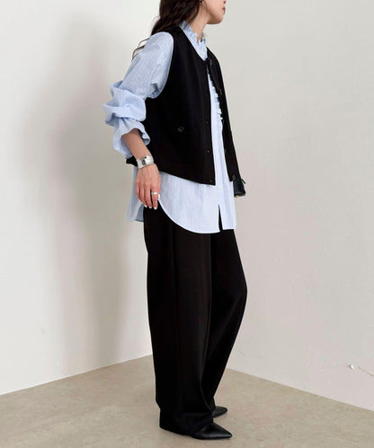【套裝可搭配】無領馬甲
