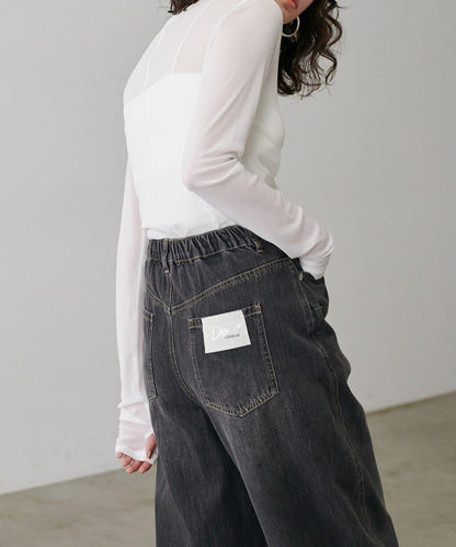 【LARUTA】網紗薄紗套頭衫