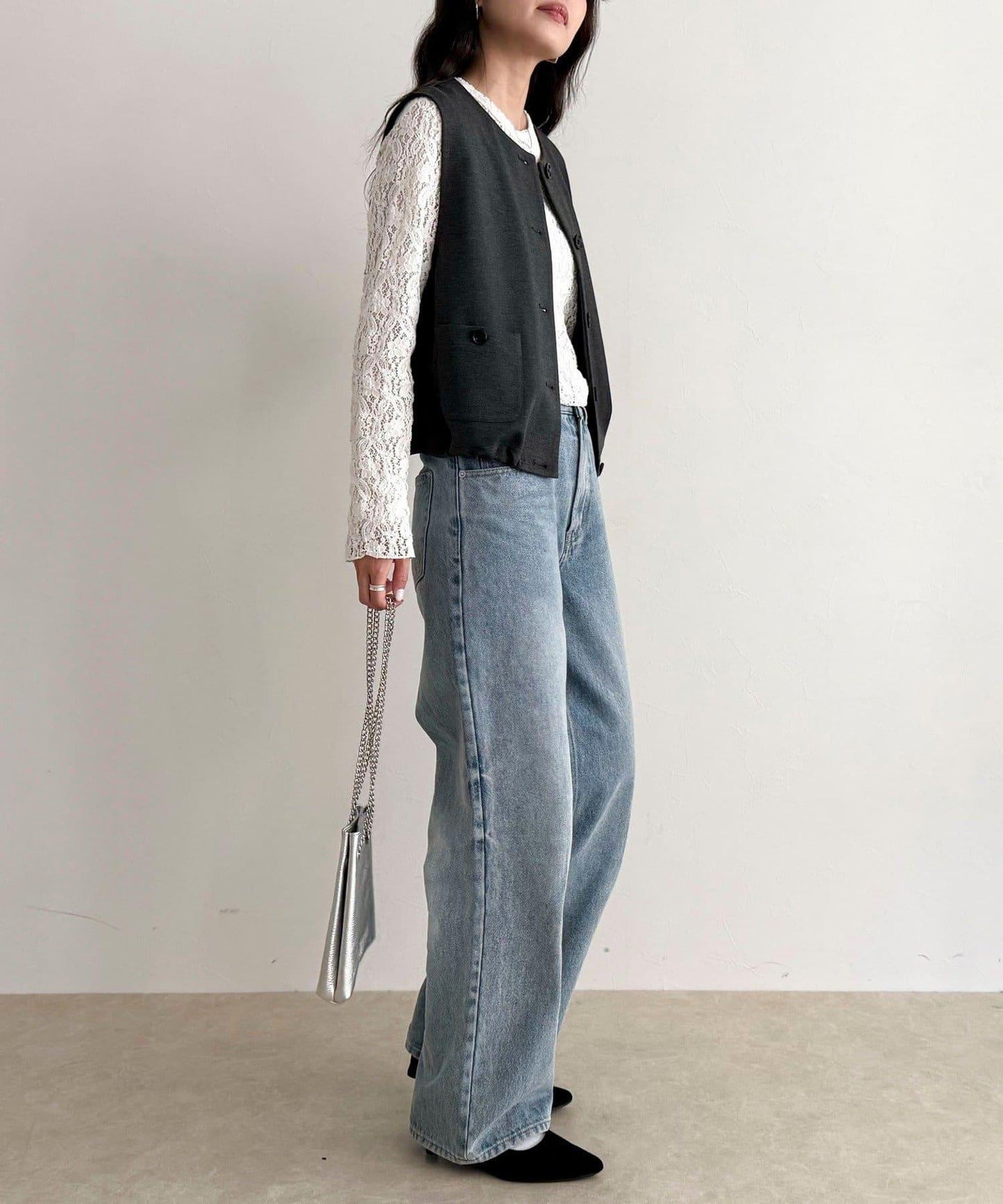 【套裝可搭配】無領馬甲