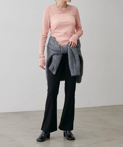 【LARUTA】網紗薄紗套頭衫