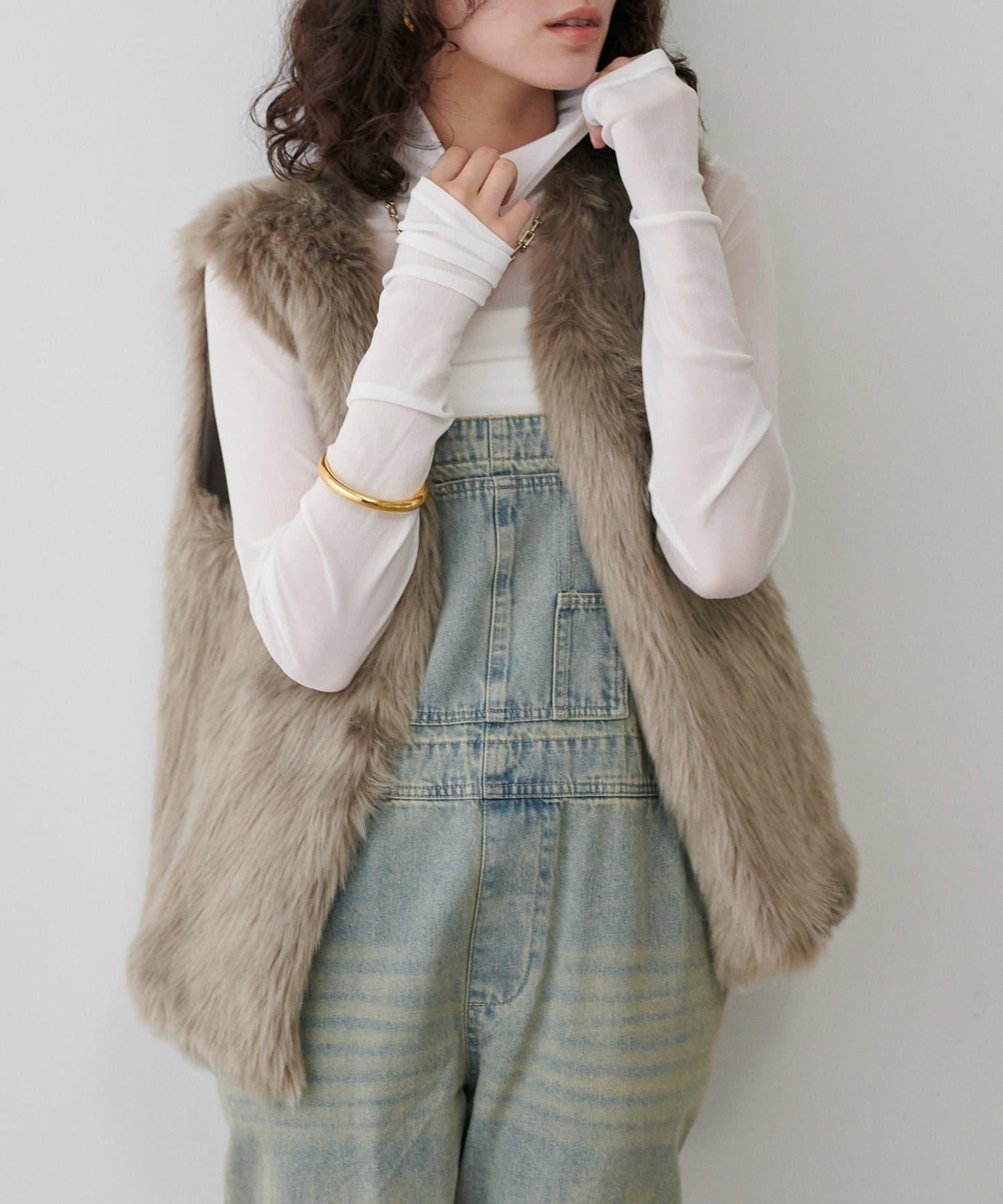 【LARUTA】網紗高領套頭衫