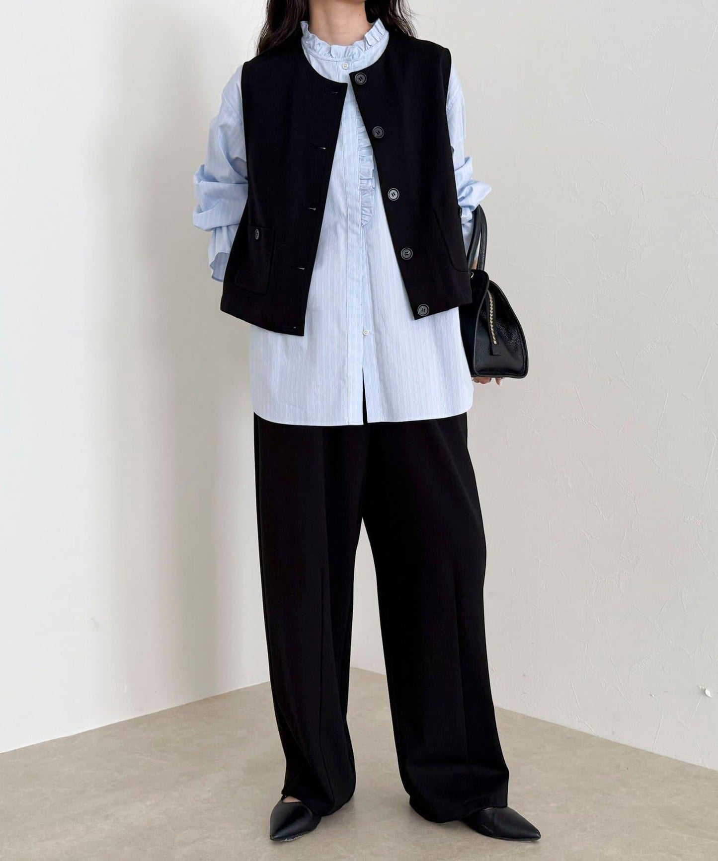 【套裝可搭配】無領馬甲