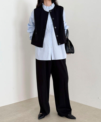 【套裝可搭配】無領馬甲