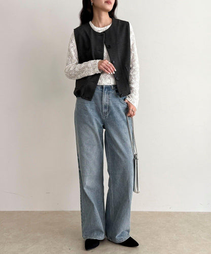 【套裝可搭配】無領馬甲