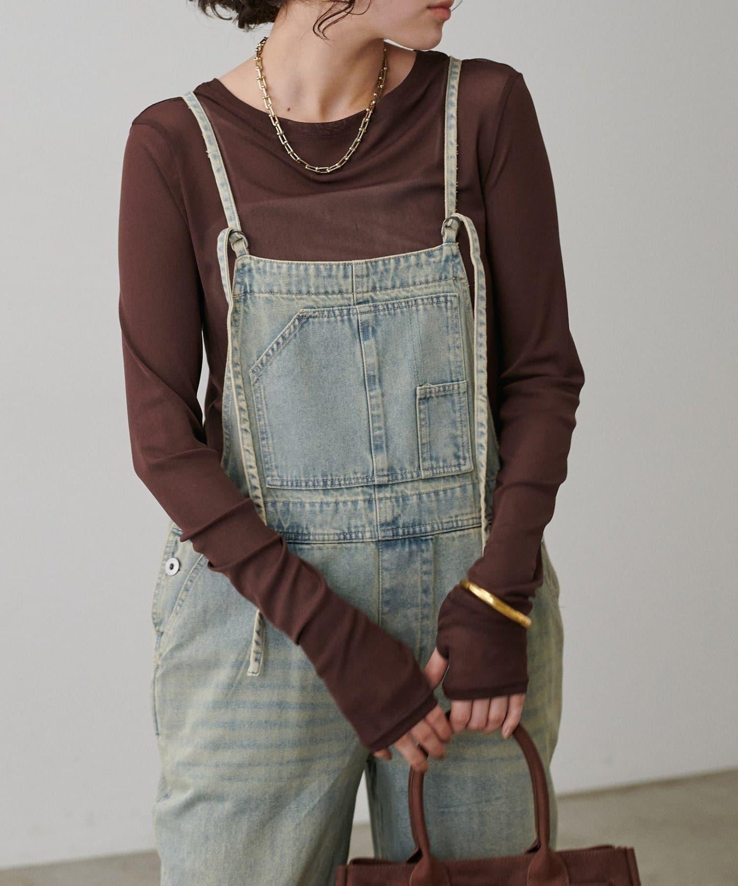 【LARUTA】網紗薄紗套頭衫