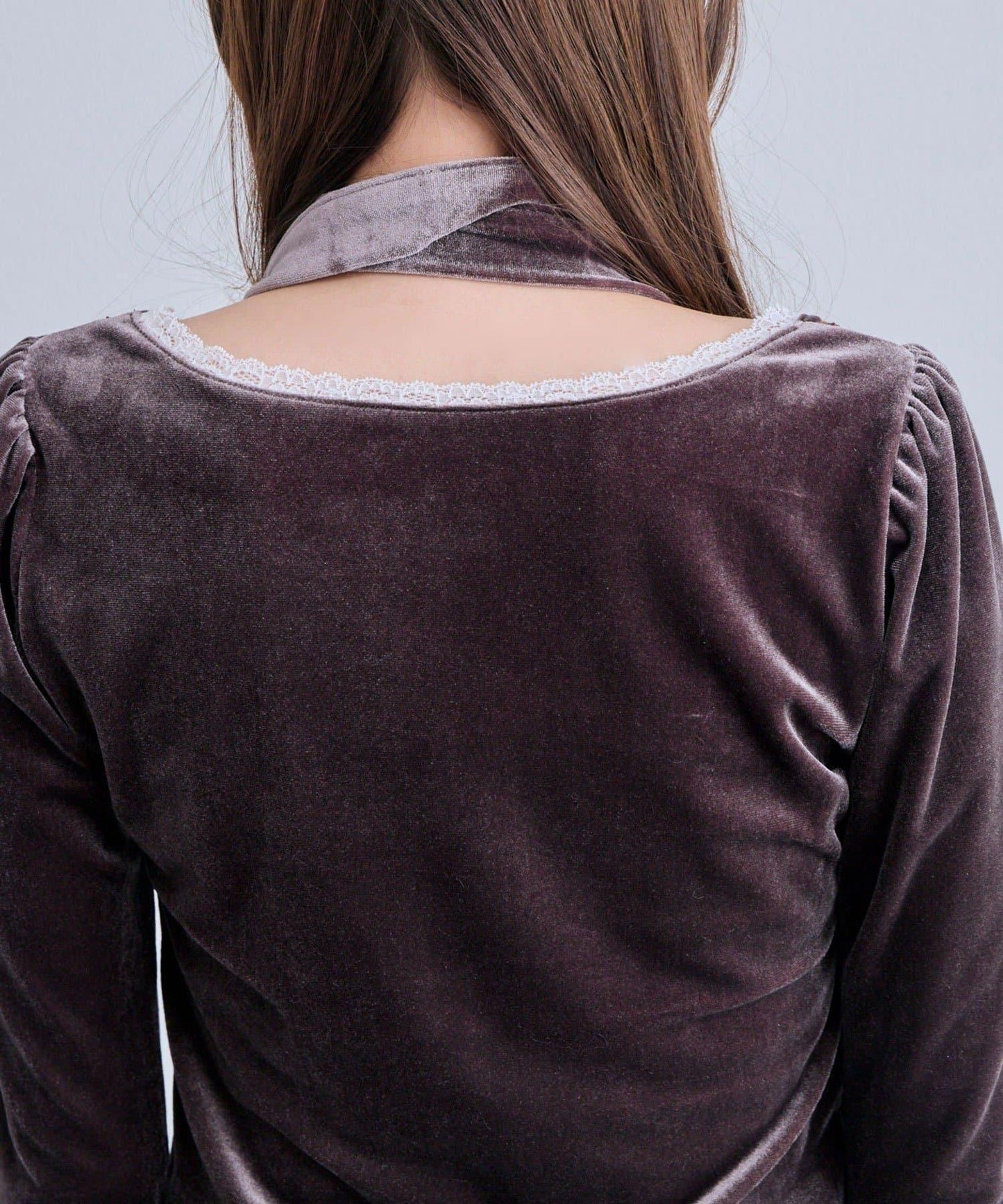 【OLIVE des OLIVE】帶領結天鵝絨上衣