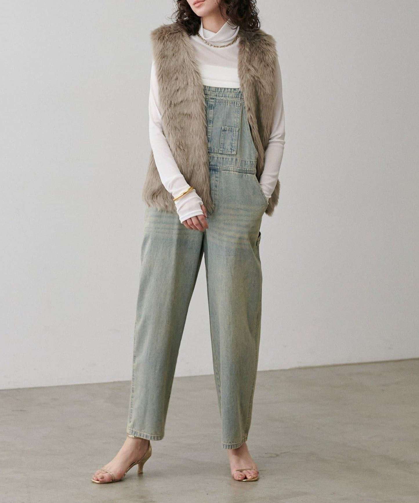 【LARUTA】網紗高領套頭衫