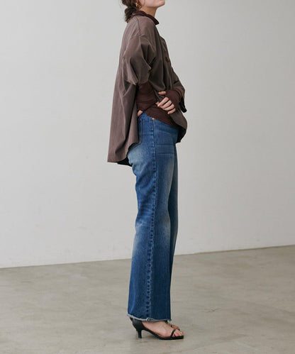 【LARUTA】網紗薄紗高領套頭衫