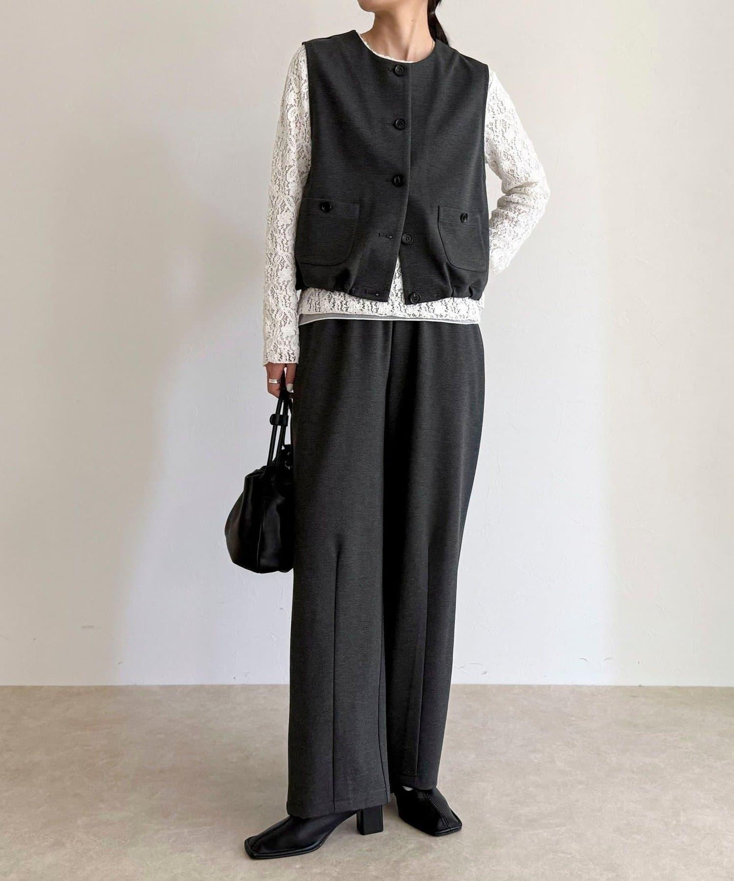 【套裝可搭配】無領馬甲