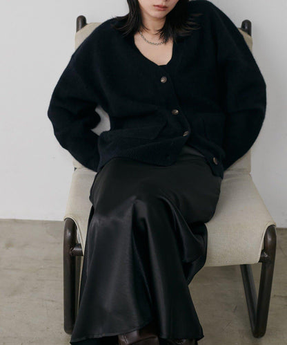 【LARUTA】狐狸毛羊毛蓬鬆開衫