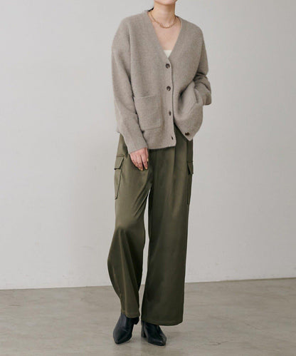 【LARUTA】狐狸毛羊毛蓬鬆開衫