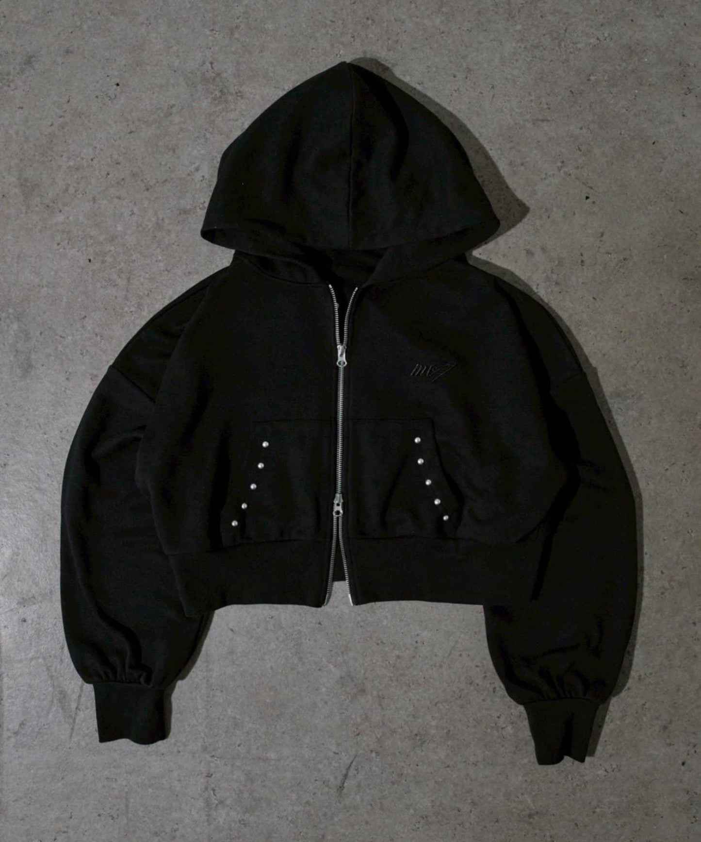 【Mavie..7】鉚釘裝飾衛衣連帽衫