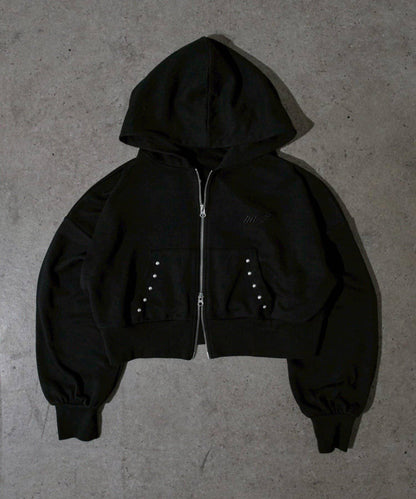 【Mavie..7】鉚釘裝飾衛衣連帽衫