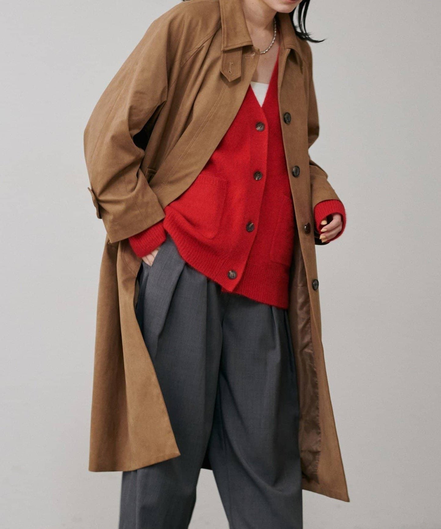 【LARUTA】狐狸毛羊毛蓬鬆開衫