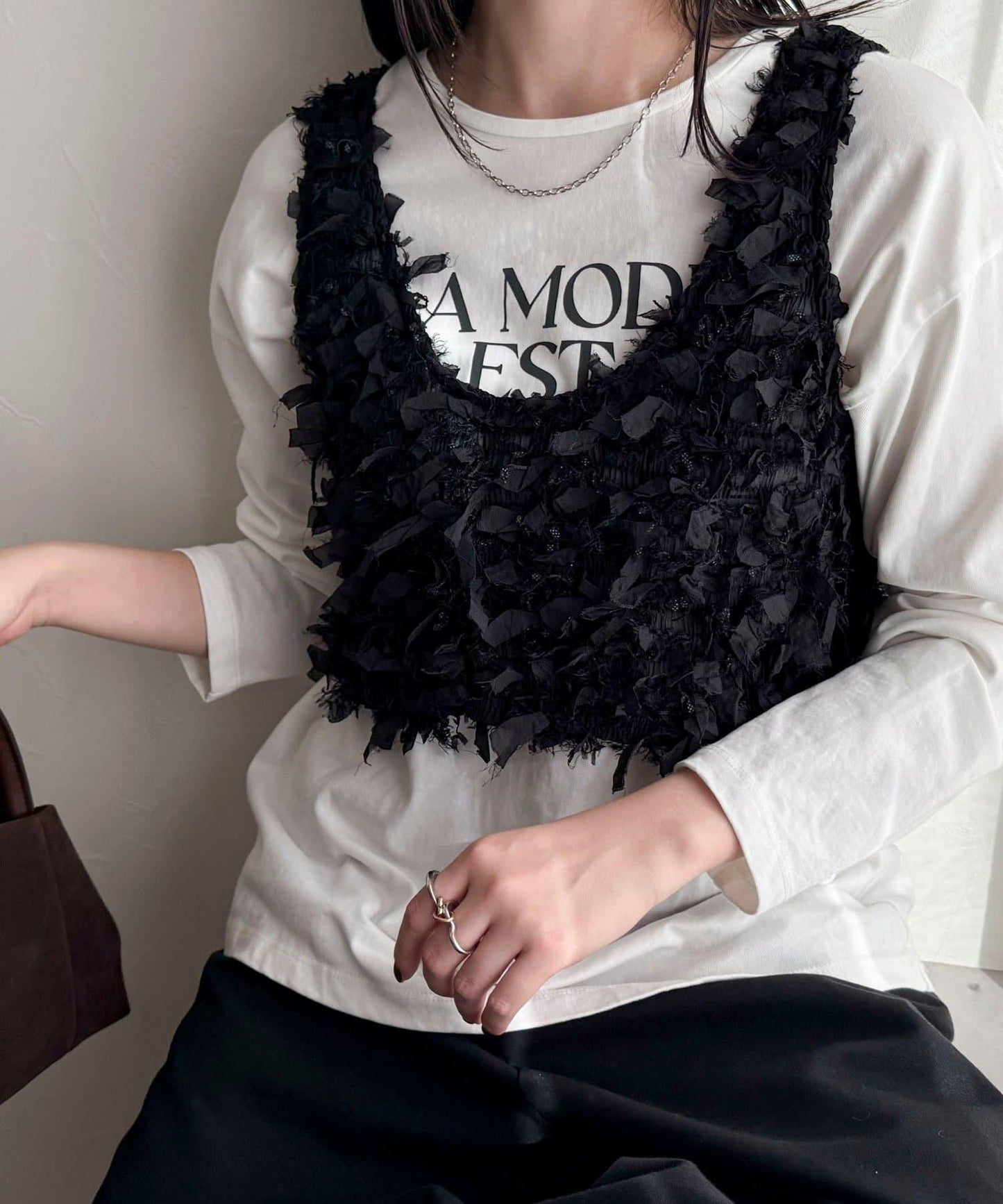 蝴蝶結帶吊帶背心