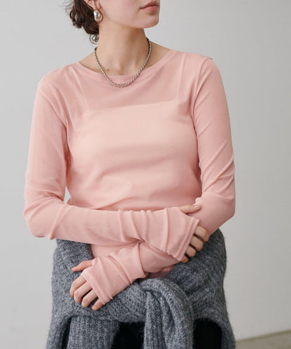 【LARUTA】網紗薄紗套頭衫