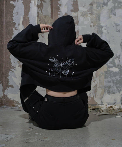 【Mavie..7】鉚釘裝飾衛衣連帽衫