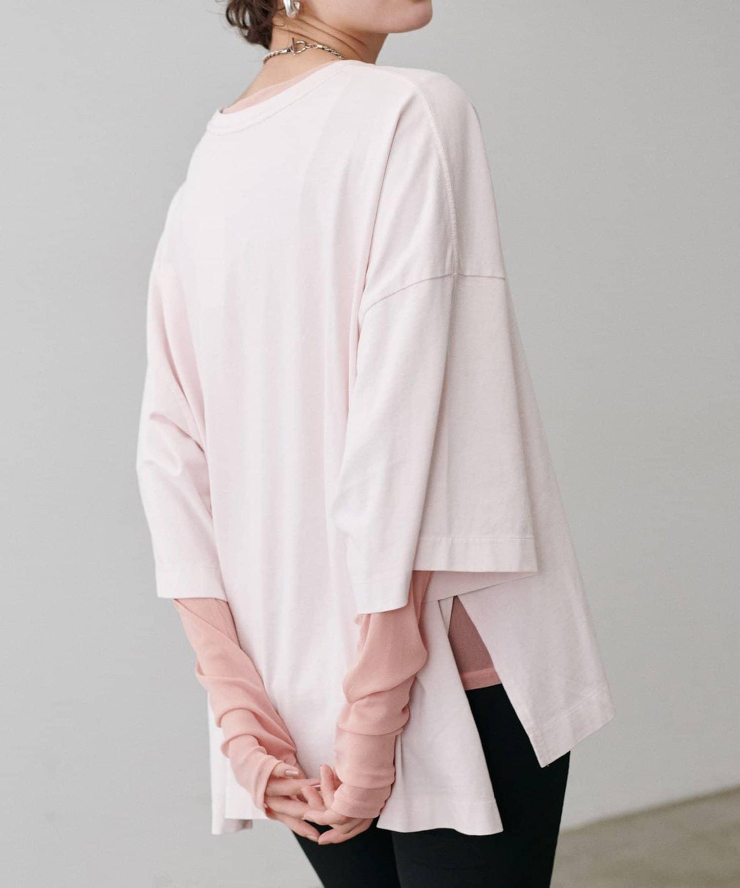 【LARUTA】網紗薄紗套頭衫