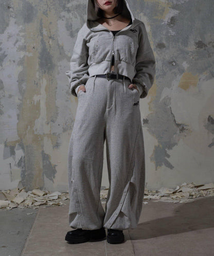 【Mavie..7】【3尺碼可選】鉚釘裝飾弧形衛褲