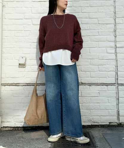 順滑圓弧下襬長袖T恤