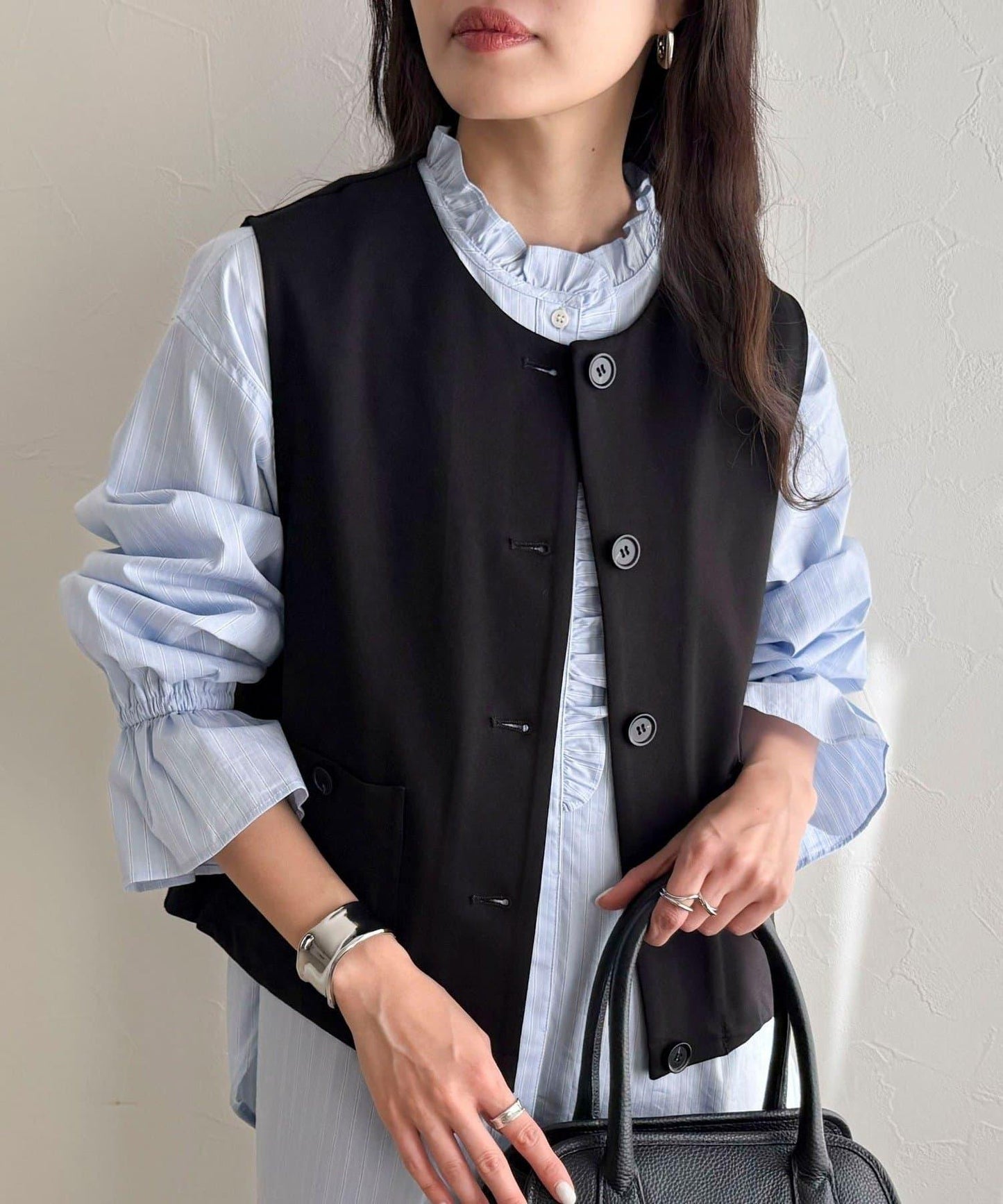 【套裝可搭配】無領馬甲