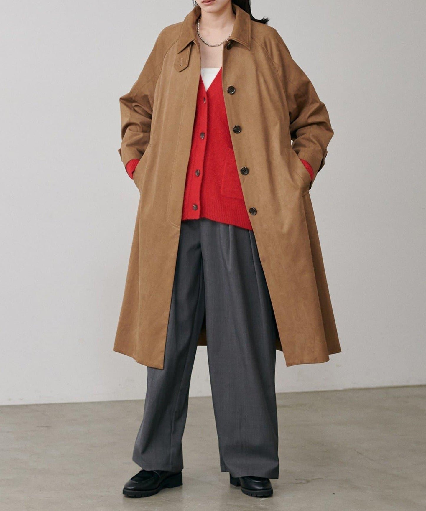 【LARUTA】狐狸毛羊毛蓬鬆開衫