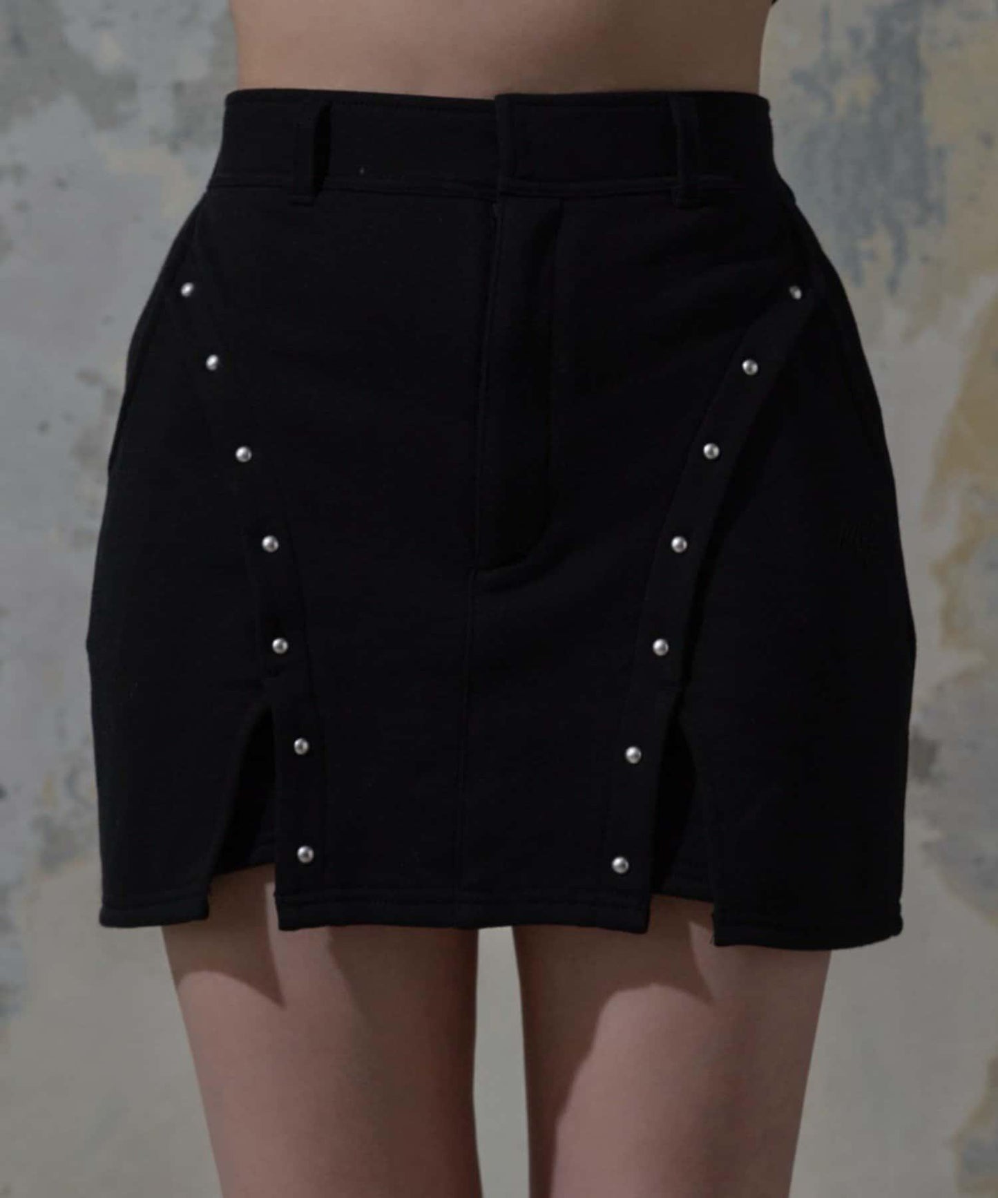 【Mavie..7】鉚釘裝飾迷你半身裙