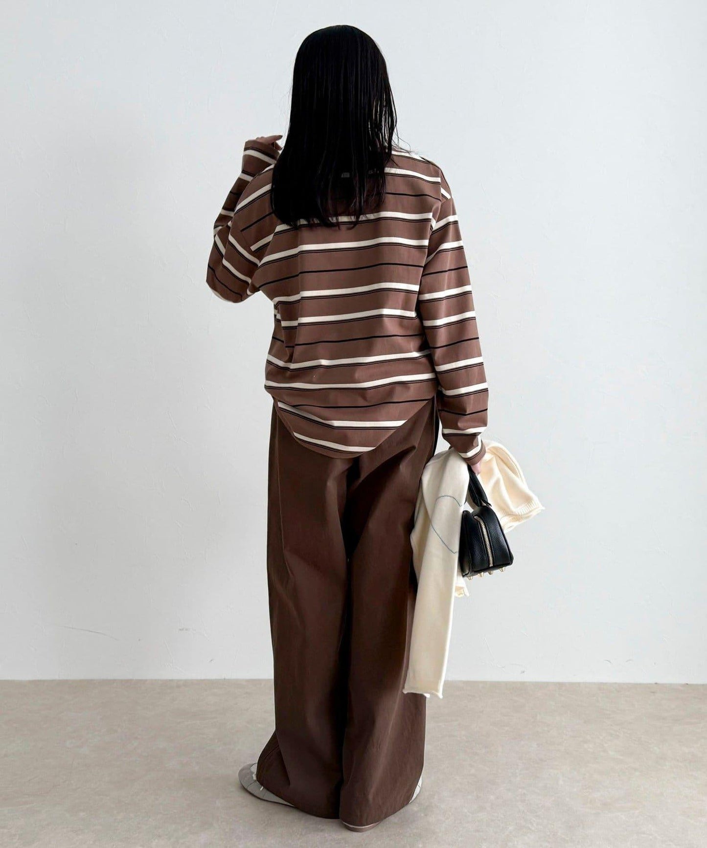 多色條紋長袖T恤