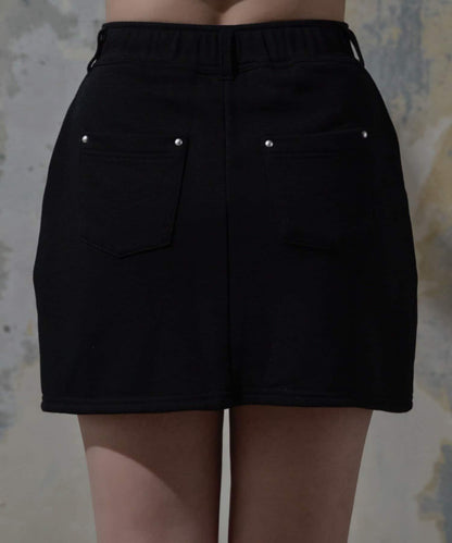【Mavie..7】鉚釘裝飾迷你半身裙