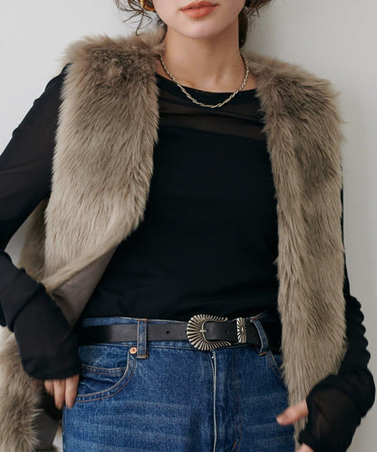 【LARUTA】網紗薄紗套頭衫